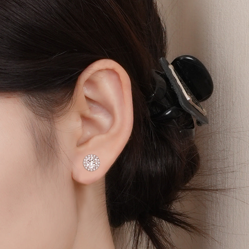 Deino Blossom Earrings in Platinum with Diamonds