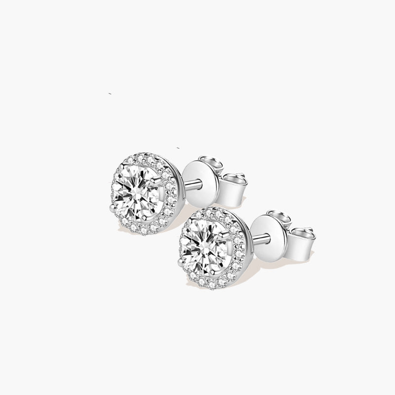 Deino Blossom Earrings in Platinum with Diamonds