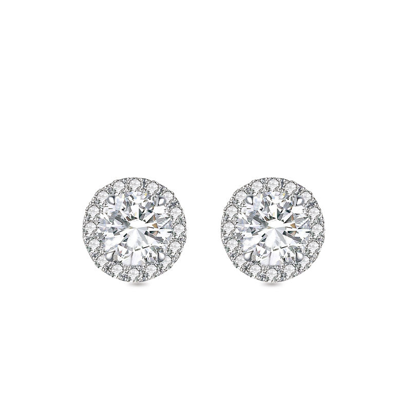 Deino Blossom Earrings in Platinum with Diamonds