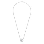Deino Blossom Diamond Pendant in Silver