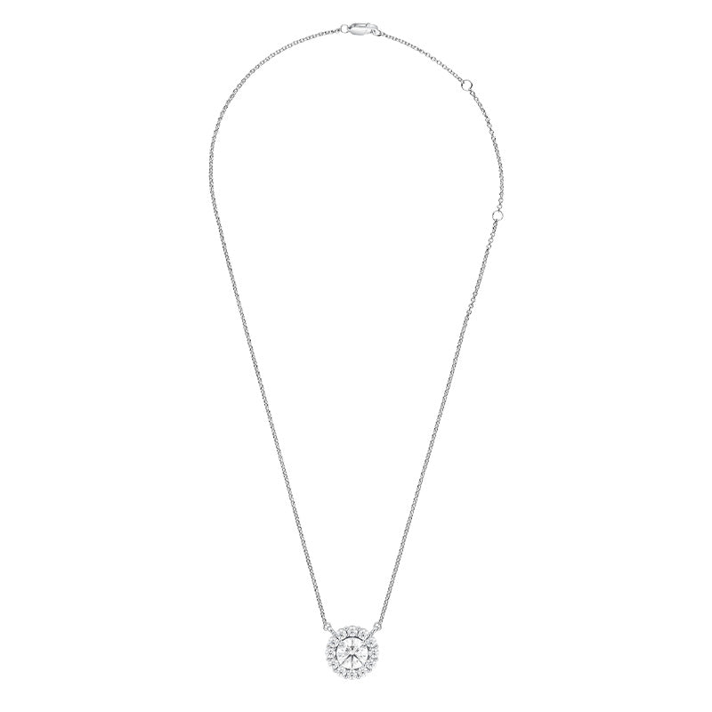 Deino Blossom Diamond Pendant in Silver