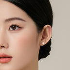 Deino Blossom Earrings in Platinum with Diamonds