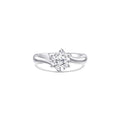 Deino Heartbeat Engagement Ring in Silver 1ct. D. VS2