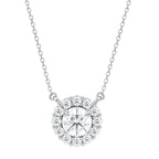 Deino Blossom Diamond Pendant in Silver