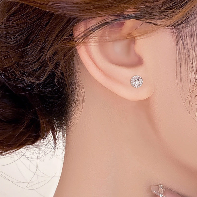 Deino Blossom Earrings in Platinum with Diamonds